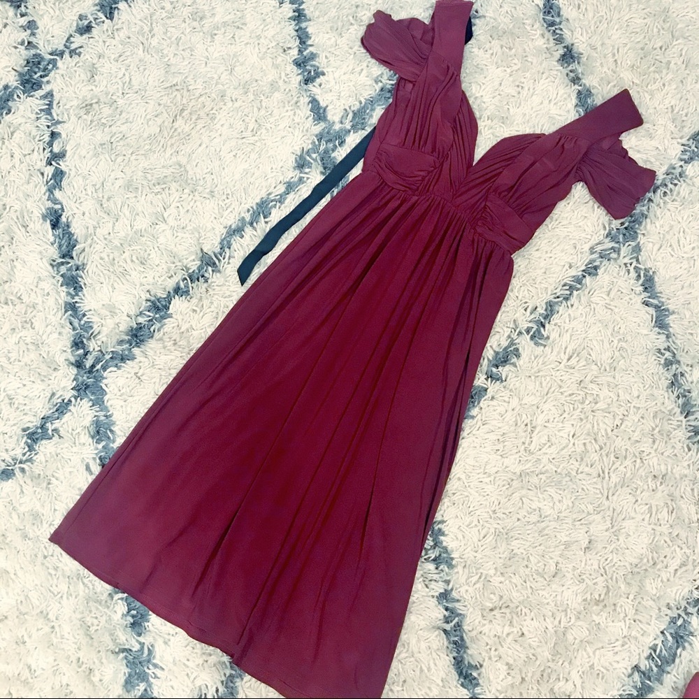 ASOS cold shoulder cocktail dress with open back